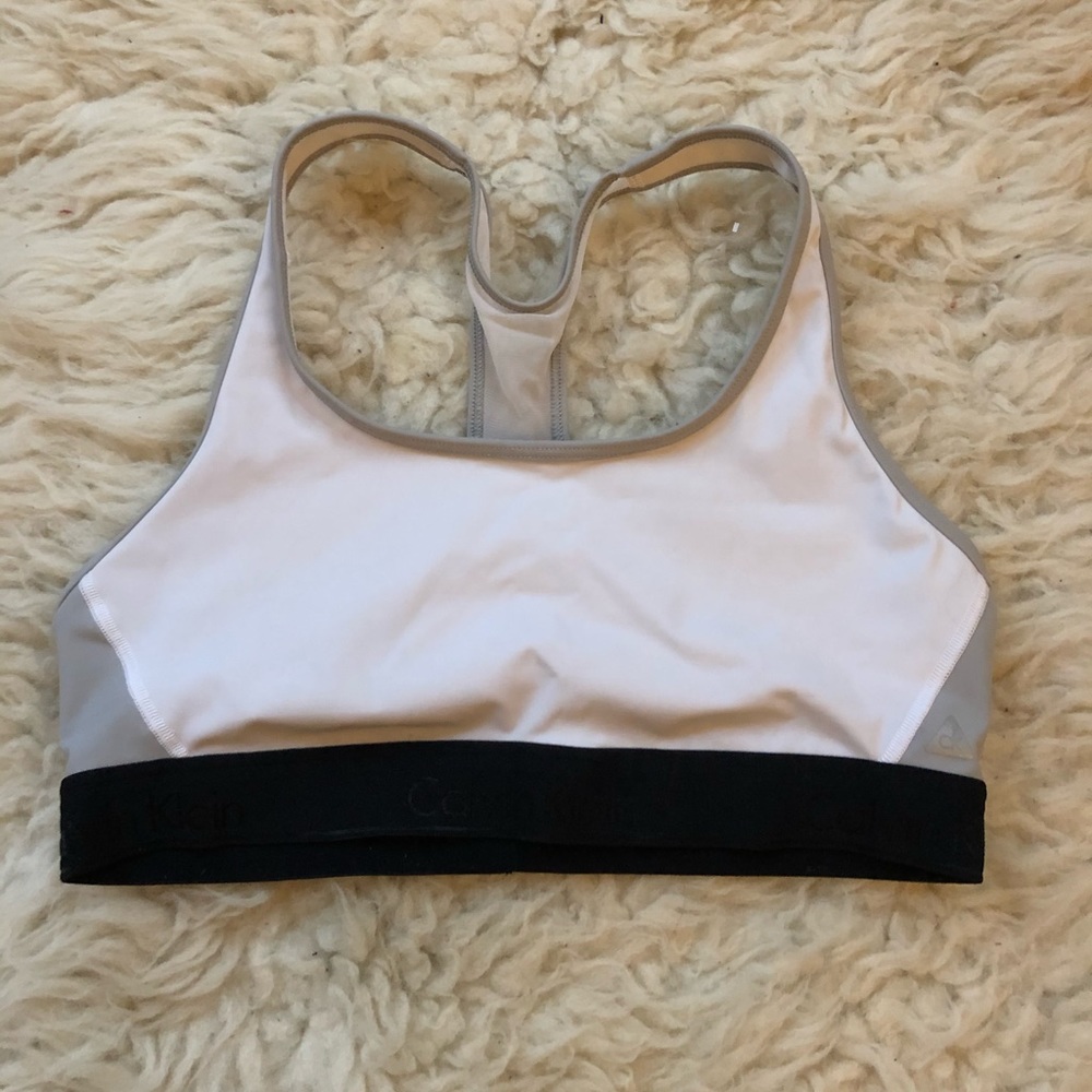 CALVIN KLEIN WHITE SPORTS BRA